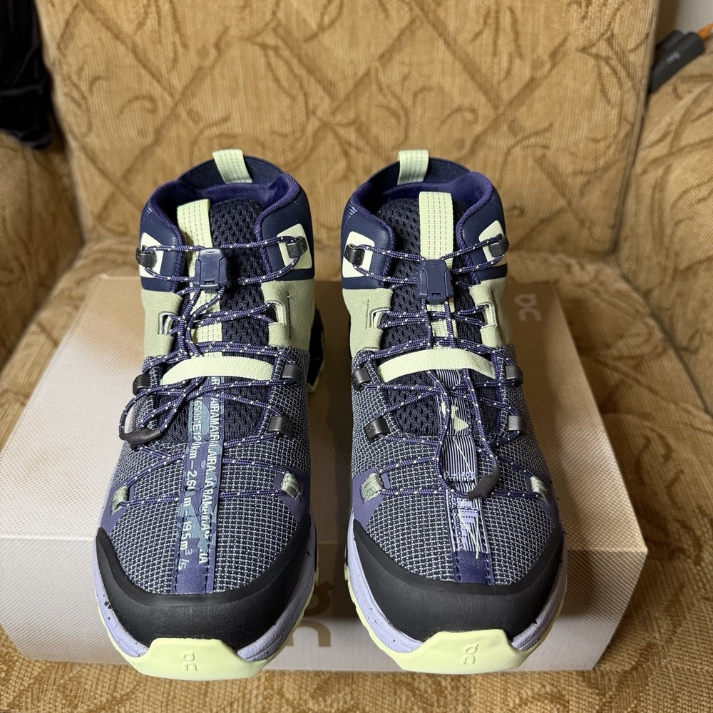 On Cloud Cloudtrax Womens Size 6.5 Hiking Boot Purple Navy Green Shoes 53.99053 - Picture 4 of 7